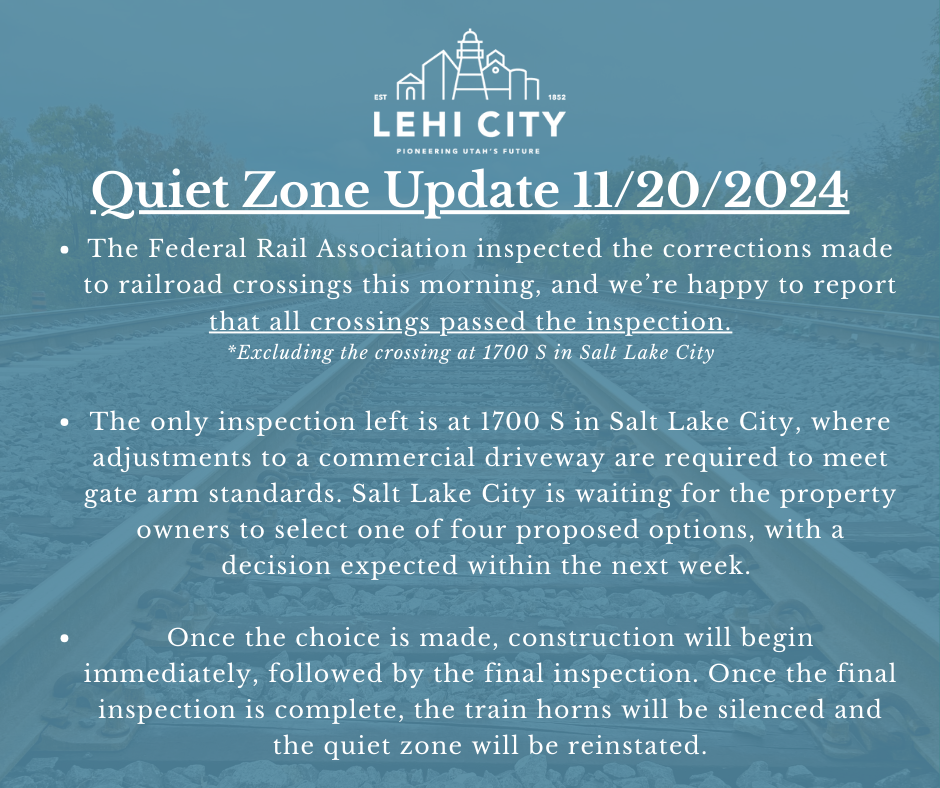 Quiet Zone Update Post